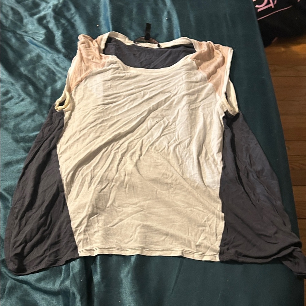 BCBGMaxAzria Colorblock Tank Top - White, Pink, and Grey. Size medium. Designer